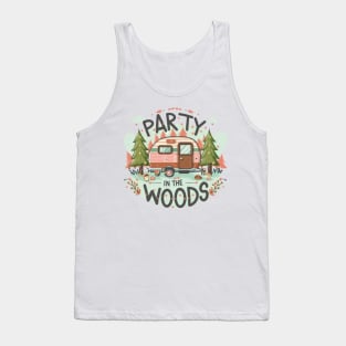 Party in the Woods text vith vintage van Tank Top